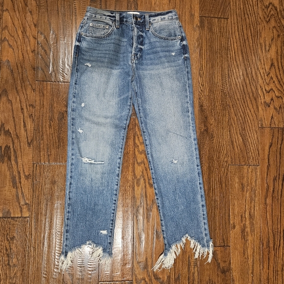 pistola Denim - PISTOLA Women's Destressed Straight-Legged Jeans - Size 27